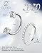 OUFER 2PCS Nose Rings Hoops, 20g Double Gem Horseshoe Threadless Nose Rings for Women, Septum Clicker Daith Tragus Helix Rook Eyebrow Lip Piercing Jewelry-7mm