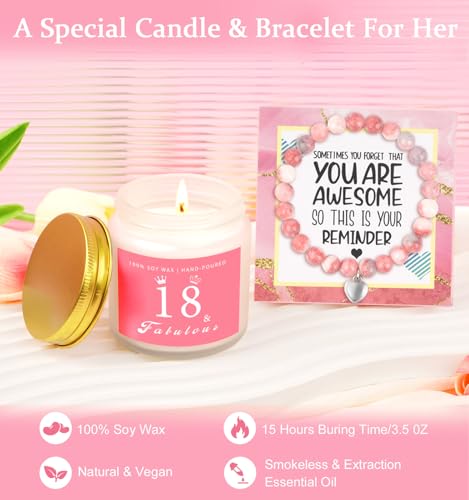 18th Birthday Gifts for Girls, Happy 18th Birthday Basket Gifts Box for Best Friends Neice Daughter Granddaughter Sister Her Girlfriend Classmate Bestie Stuff for Girls - Image 4