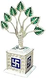 Silver Plated Tulsi Plant for Pooja and Vastu, Decorative Tulsi Pot for Home Mandir and Office, 1 Piece