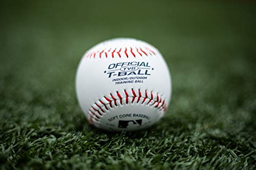 Rawlings Bola de beisebol juvenil ou treinamento, caixa com 12 bolas T, TVB