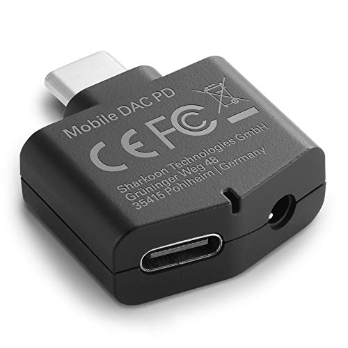 Sharkoon-Mobile-DAC-PD-Tarjeta-de-Sonido-Externa-USB-Tipo-C-con-funcion-de-Carga