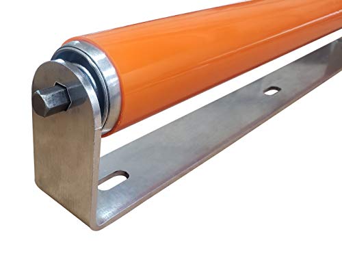 Polyurethane Coated Roller With Bracket, 21″ Between Frame, 1.9" Diameter Roller #TOP1