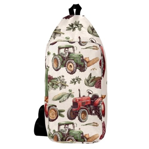 Sac à bandoulière de randonnée à motif agricole pour explorer la nature