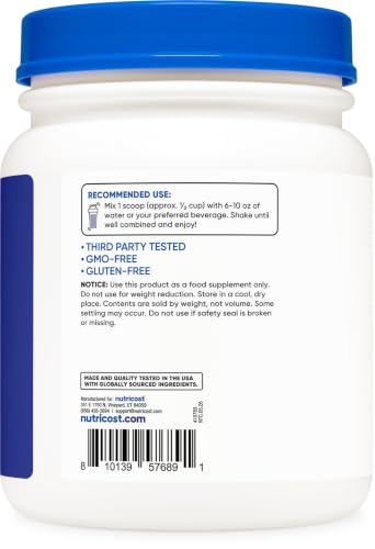 Image of Nutricost Clear Whey Protein Isolate Powder (Berry Blast) 1 LB, Gluten-Free | 20g of Protein, 0g Added Sugar, GMO-Free