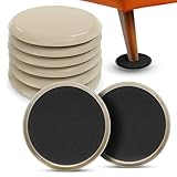8PCs Furniture Sliders for Carpet – 3.5" x 1.5" Furniture Sliders for Hardwood Floors – Reusable, Scratch Resistant Pads for Easy Movement, Surface Protection, Versatile Fit, Works on Uneven Surfaces