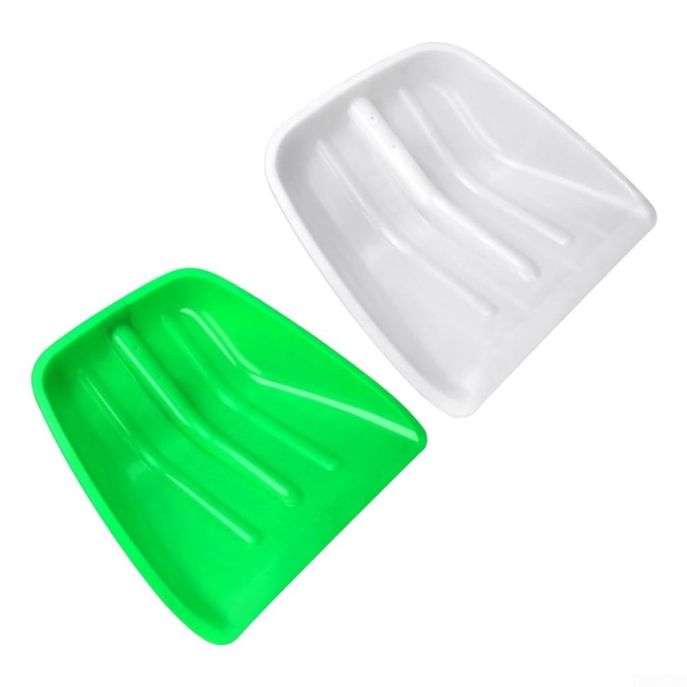 Pala da neve in plastica resistente con bordo arrotondato sicuro per raschiare il ghiaccio, strumento manuale portatile leggero adatto per la pulizia del vialetto di pollame distribuzione di mangimi e