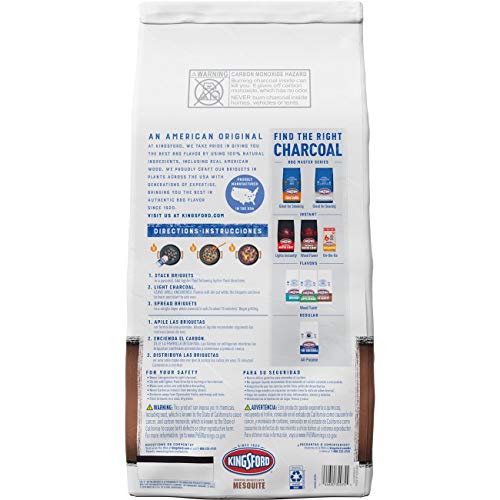 Image of Kingsford Original Charcoal Briquettes with Mesquite, BBQ Charcoal for Grilling - 16 Pounds