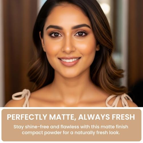 Image of Coloressence Perfect Tone Compact Powder With Free Applicator Puff | Matte Makeup Setting Powder| Oil Control Face Powder | Lightweight | Buildable | Suitable For All Skin Types | Beige, 10 Gram