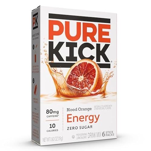 Pure Kick Energy Singles To Go Drink Mix, Variety Pack: Blood Orange, Mango Acai, Black Cherry Pomegranate - 36 Single Servings - Image 5
