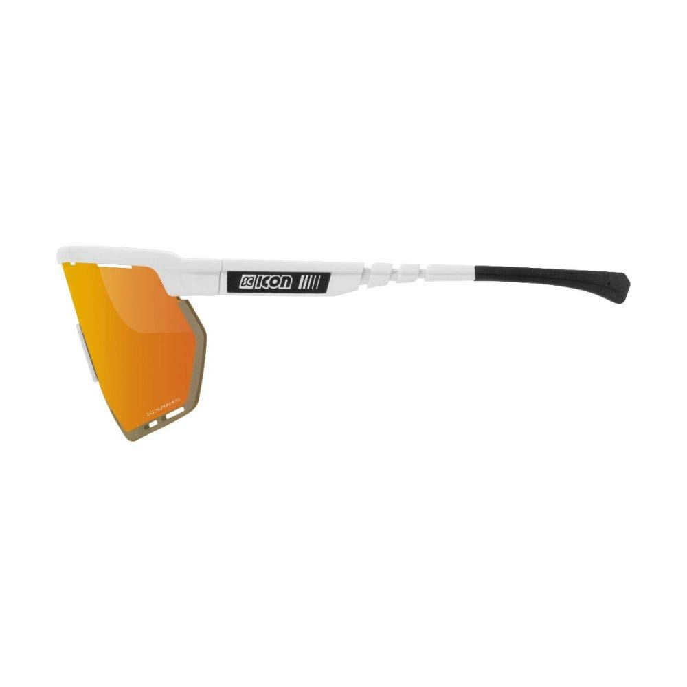 Scicon Sports Aerowing Occhiale Sportivo (Bianco Lucido/Bronzo Specchiato)