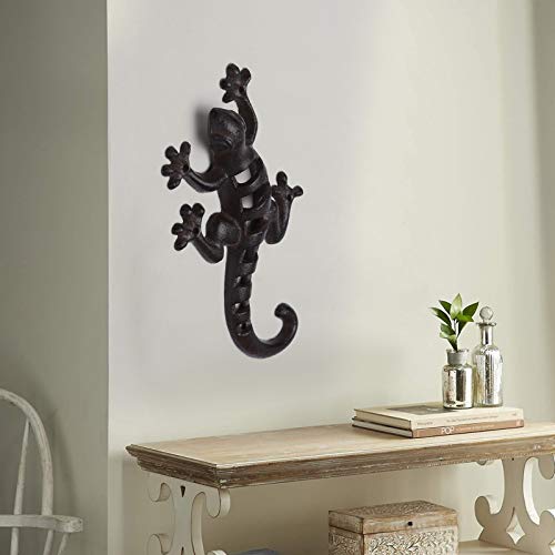 Brasstar Rustic Cast Iron Lizard Statue Home Outdoor Wall Art Decoration Wall Mount Antique Collectibles Tqzdpt76 #TOP4