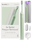SURI 2.0 NEW Sonic Electric Toothbrush with Pressure Sensor & UV-Cleaning Travel Case | 40+Day Battery | Designed in London | Electric Toothbrush for Adults | Travel Toothbrushes | Tooth Brush | Green