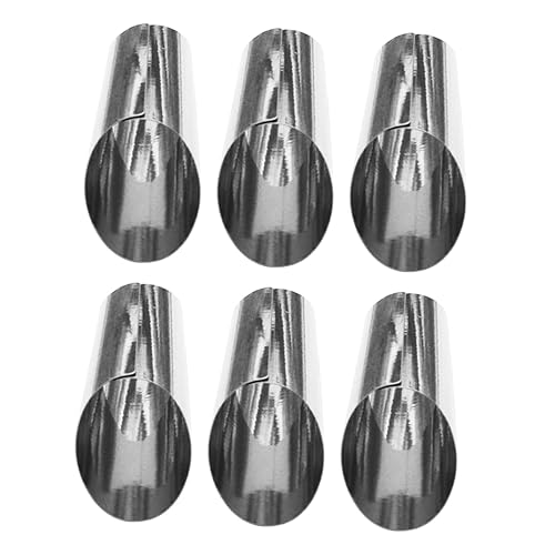 COLLBATH 6pcs Stainless Steel Croissant Maker Molds Cylindrical Baking Tubes Cannoli Cupcake Decoration Easy to Reusable Bakeware