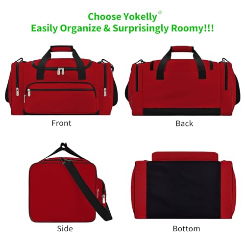 Image of Sports Duffel Bag 20 inch for Travel Gym - Red