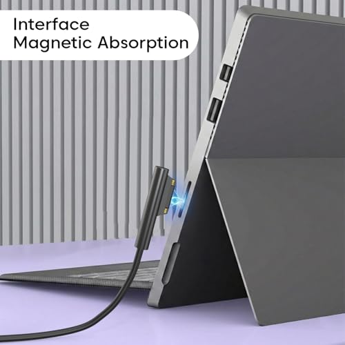Image of Sounce 65W Surface Pro Charger Adapter Compatible with Microsoft Surface Pro 10 9 8 7 6 5 4 3 X Surface Laptop Book Go Studio Fast Charging Power Supply with USB Port Safe Reliable Performance (Black)
