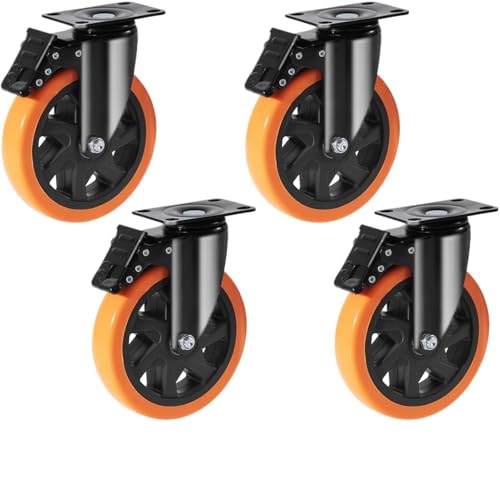 Roulettes pour meubles en PVC anti-trace pour établi de chariot pivotant