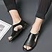 MILDSEVEN Men's Fashion Business Sandals, Casual Open Toe Summer Dress Shoes, Soft Hollow Out Beach Shoes with Buckles,10,Black