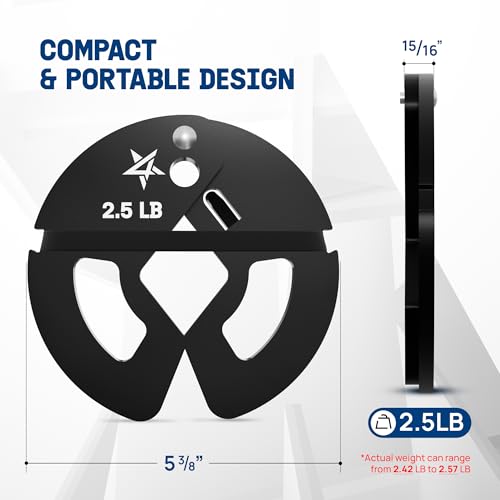 Image of Yes4All Fractional Weight Plates Set, Available In Steel And Rubber, Set of 2 /4 /6 Plates in 1.25LB, 2.5LB, or 5LB Sizes, Micro Change Plates for Dumbbell and Olympic Barbell Weightlifting
