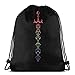 LREFON Mesa LGBT Rainbow Dice Swordtop RPG Gaming Sport Sackpack Mochila con cordón Bolsa de Gimnasio Saco