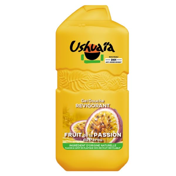 Ushuaïa Douche Revigorante Fruit Passion Pérou Glycérine Végétale 280ml