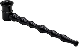 LIOOBO Tobacco Smoking Pipe Metal Herb Pipes for Smoking Long Tobacco Smoking Pipes Black