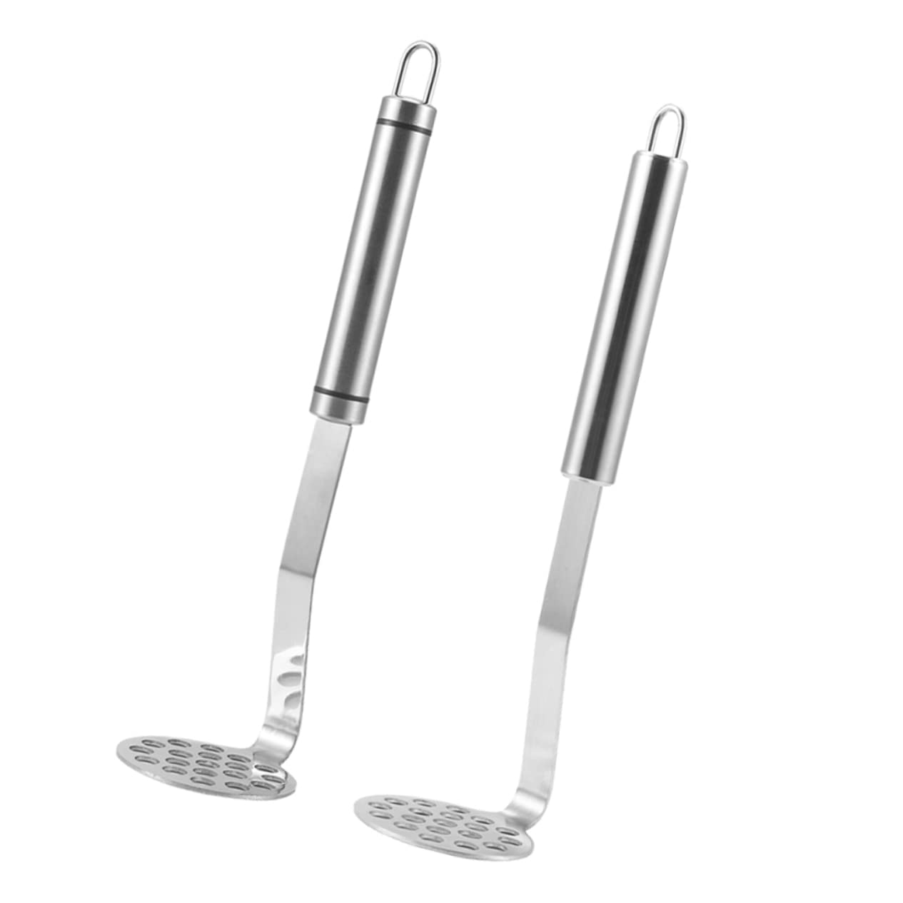 Healifty 2Pcs Stainless Steel Potato Ricer and Masher Ergonomic Kitchen Gadget for Smooth Purees of Potatoes Sweet Potatoes and Pumpkins for Home and Restaurant Use