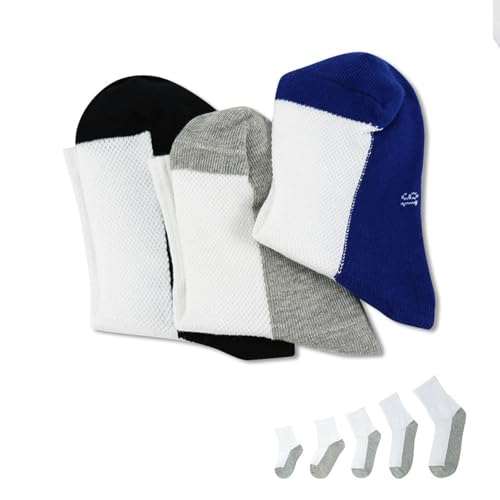 6 pairs - student sports mid-tube socks, autumn and winter white casual breathable socks4