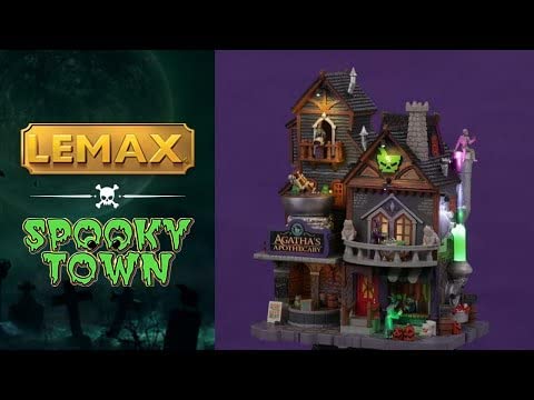 Lemax Agatha's Apothecary miniatura coleccionable de alta precisión con corriente 4.5v 2