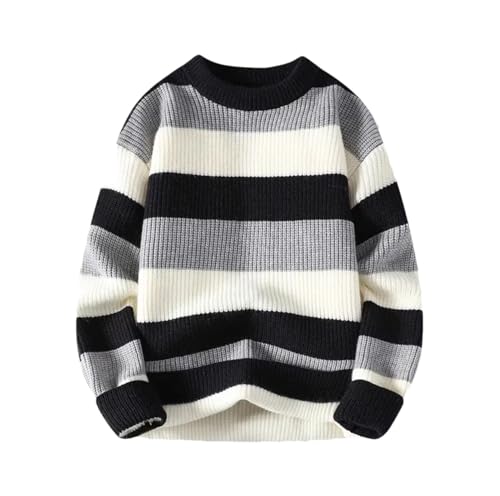 Men's Striped Sweater - O-Neck Casual Knit Pullovers Fashion Long Sleeve Knitted Autumn Winter Warm Y2k Tops