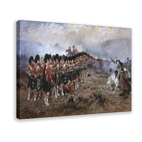 Toile The Thin Red Line Robert Gibb habillage mur vide salon bureau