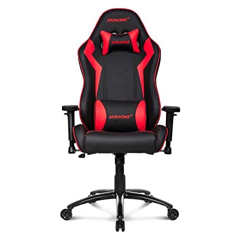 AKRacing Core Series SX Gaming Chair with High Backrest, Recliner, Swivel, Tilt, Rocker and Seat Height Adjustment Mechanisms with 5/10 warranty - Red Cover