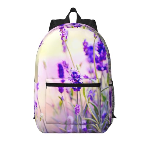 Sac à dos de voyage lavande 43,2 cm noir avec poche de rangement spacieuse