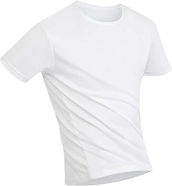 Active Mens Waterproof T-Shirts Lightweight Breathable Quick Dry Sun Protection Shirt Fishing Casual Gym Athletic Tee