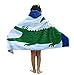 Produktbild Comfysail 100% Baumwolle Kinder Kapuzen Poncho Handtuch Bade Badetuch für Jungen und Mädchen von 2-7 Jahren Strand 76 * 127cm (Krokodil)