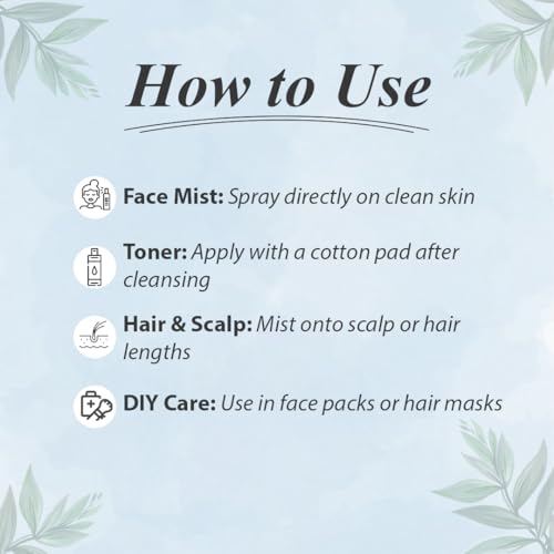 Image of Jasmine Floral Water Spray | Natural & Refreshing Face & Body Mist | Hydrating, Cooling & Soothing Skin Toner | For All Skin Types | 100 ML