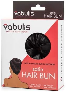 Satin Hair Bun – Retains Moisture, Protects Ends & Reduces Frizz Better than Traditional Hair Sponge or Sock Buns | Craft Beautiful Looks in Seconds | Fits Any Age Person or Any Length of Hair Medium