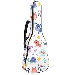 Housse pour guitare acoustique avec motif floral violet de 1 cm d’épaisseur – Housse de transport étanche – 101,6 cm… - Les Beatles, Paul McCartney, John Lennon, RIngo Starr, George Harrison