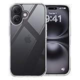 【米軍MIL規格・極々透明感】CASEKOO iPhone 16 用 ケース クリア 米軍MIL規格 透明 黄変防止 耐衝撃 耐黄変 高耐久性 ストラップホール付き ワイヤレス充電対応 あいふおん16用ケース 6.1 インチ「KORI」(クリア)