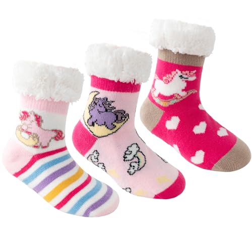 Caudblor 3 Pair Slipper Sock For Kids