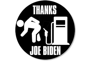 Round Thanks Joe Biden Gas Pump Sticker