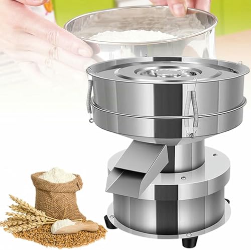 HOTAPEPU MáQuina Tamizadora De Polvo AutomáTica Tamiz vibratorio eléctrico automático, tamiz de Polvo de Acero Inoxidable para harinas y sésamo, separación eficiente de partículas~/ HOTAPEPU MáQuina Tamizadora De Polvo AutomáTica Tamiz vibratorio eléctrico automático, tamiz de Polvo de Acero Inoxidable para harinas y sésamo, separación eficiente de partículas~/
