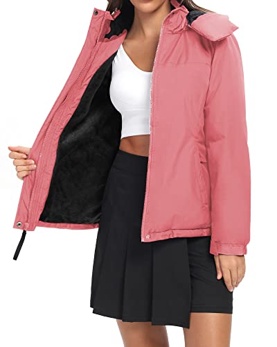 Image of CAMEL CROWN Womens Ski Jacket Waterproof Winter Coat Hiking Mountain Windbreaker Thicken Cotton Warm Snow Parka Jacket