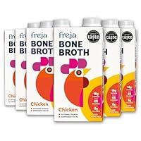 Freja Chicken Bone Broth | Sipping Broth | Free Range | Collagen, Protein & Amino Acids | Low Carb & Gluten Free | Clear Liquid Broth, not Chicken Stock Cubes, Powder or Concentrate | 6 x 500ml