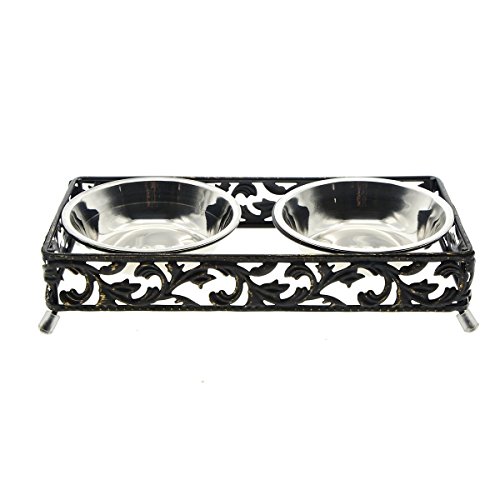 HKHJN Bol pour Animaux en Acier Inoxydable pour Bols à Nourriture et à Eau