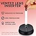 [6-Pack] Vented Scleral Lens Inserter - Orange Contact Lens Applicator for Hard, RGP & Scleral Lenses - BPA-Free Suction Cup Tool for Easy Insertion & Prosthetic Eyes - Includes Travel Case