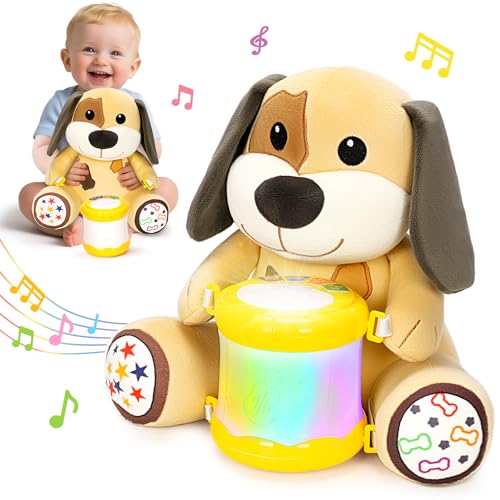 Hodurgyi Plush Dog Toy for Toddler, Learning Education Toys, Birthday for 6-12 Months+