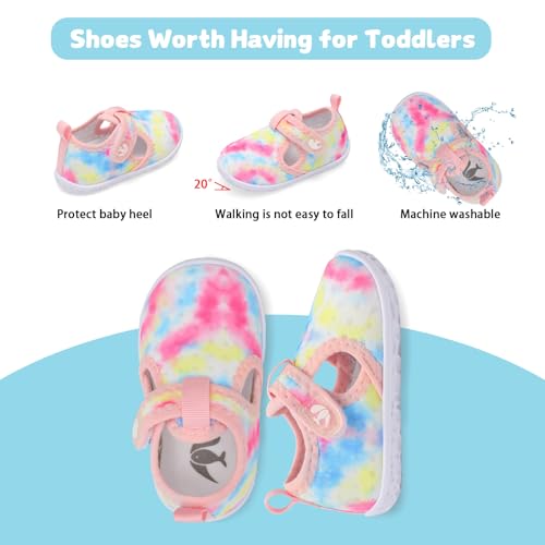 Image of FEETCITY Boys Girls Water Shoes Kids Aqua Socks Quick Dry Barefoot for Beach Swimming Pool