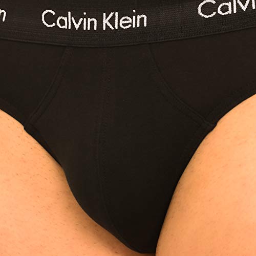 Calvin Klein Slips Lot de 3 Homme Coton-Élasthanne, Multicolore (Black/Blueshadow/Cobaltwater Dtm Wb), S