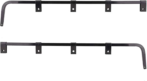 Miniatura 5 de CHDT66 Kit de perchas de barro de lujo - Longitud 30.25" - Perchas tipo barra cuadrada con solapa de barro - con todos los soportes de montaje y