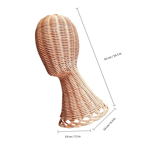 Support casquette stable et résistant mannequin perruque rotin - 3